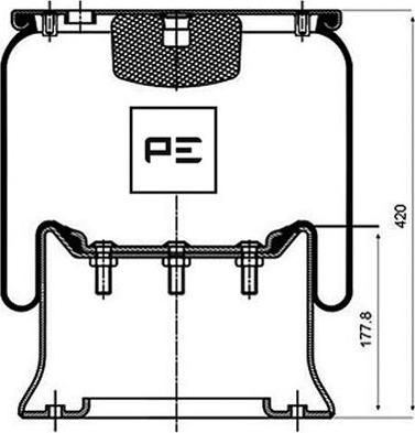 PE Automotive 084.114-73A - Ressort pneumatique, suspension pneumatique cwaw.fr