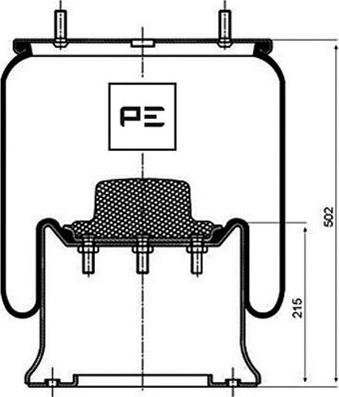 PE Automotive 084.221-71A - Ressort pneumatique, suspension pneumatique cwaw.fr