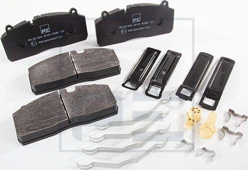 PE Automotive 086.367-00A - Kit de plaquettes de frein, frein à disque cwaw.fr