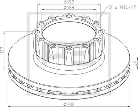 PE Automotive 036.006-00A - Disque de frein cwaw.fr