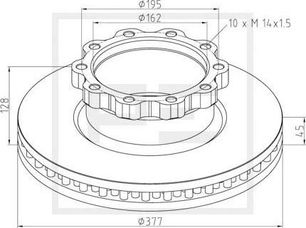 PE Automotive 036.117-00A - Disque de frein cwaw.fr