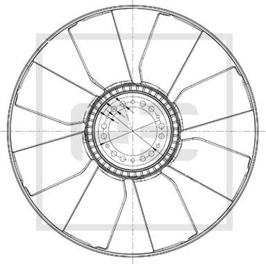 PE Automotive 030.190-00A - Ventilateur, refroidissement du moteur cwaw.fr