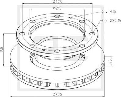 PE Automotive 026.659-10A - Disque de frein cwaw.fr