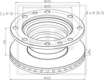 PE Automotive 026.654-10A - Disque de frein cwaw.fr