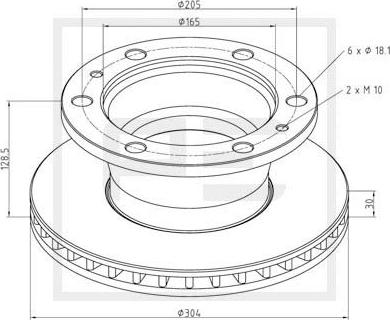 PE Automotive 026.651-10A - Disque de frein cwaw.fr