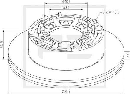 PE Automotive 026.662-10A - Disque de frein cwaw.fr