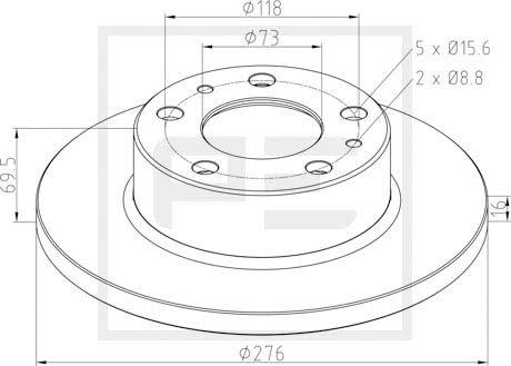 PE Automotive 026.670-10A - Disque de frein cwaw.fr