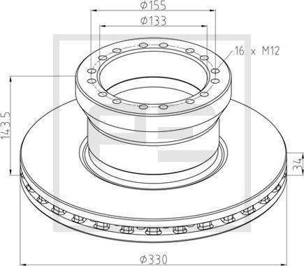 PE Automotive 106.005-10A - Disque de frein cwaw.fr