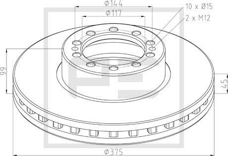 PE Automotive 106.204-00A - Disque de frein cwaw.fr