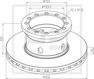 PE Automotive 106.202-00A - Disque de frein cwaw.fr