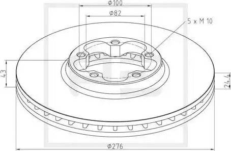 PE Automotive 116.008-00A - Disque de frein cwaw.fr