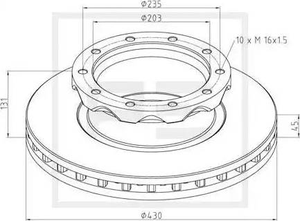 PE Automotive 126.101-00A - Disque de frein cwaw.fr