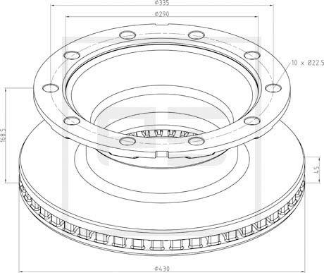 PE Automotive 296.000-00A - Disque de frein cwaw.fr