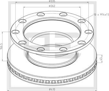 PE Automotive 256.057-00A - Disque de frein cwaw.fr