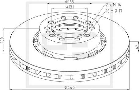 PE Automotive 256.007-00A - Disque de frein cwaw.fr