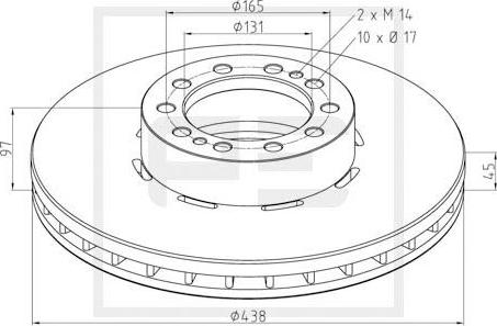 PE Automotive 256.010-00A - Disque de frein cwaw.fr