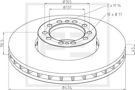 PE Automotive 256.028-00A - Disque de frein cwaw.fr