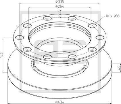 PE Automotive 256.106-00A - Disque de frein cwaw.fr