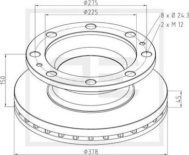 PE Automotive 266.001-00A - Disque de frein cwaw.fr