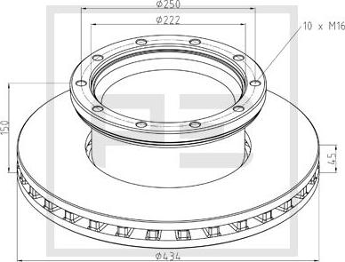 PE Automotive 266.003-00A - Disque de frein cwaw.fr