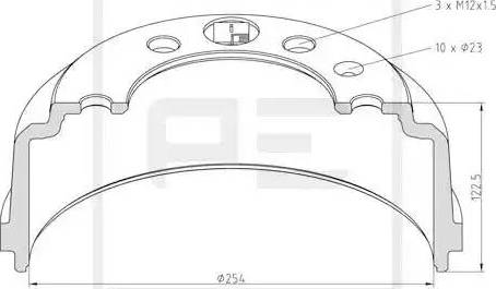 PE Automotive 236.002-00A - Tambour de frein cwaw.fr