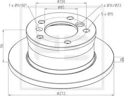 PE Automotive 766.001-00A - Disque de frein cwaw.fr