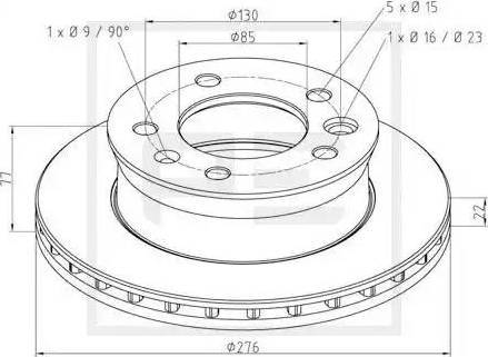 PE Automotive 766.002-00A - Disque de frein cwaw.fr