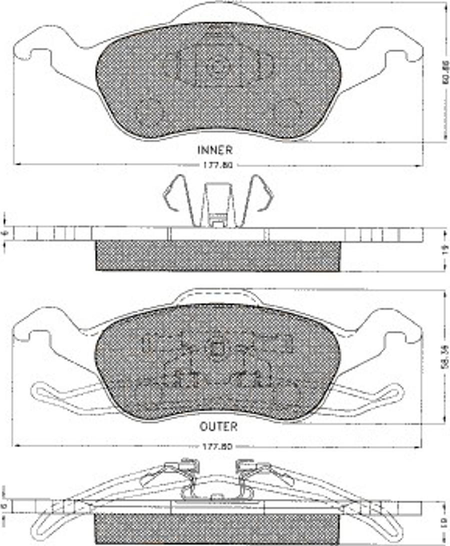 Pex 7494S - Kit de plaquettes de frein, frein à disque cwaw.fr