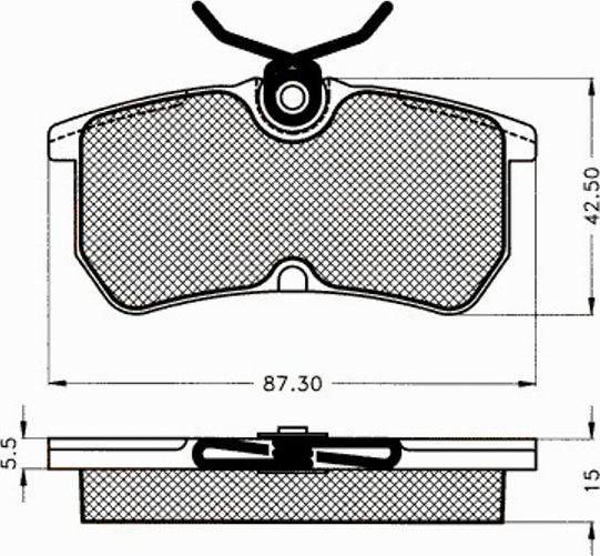 Pex 7495S - Kit de plaquettes de frein, frein à disque cwaw.fr