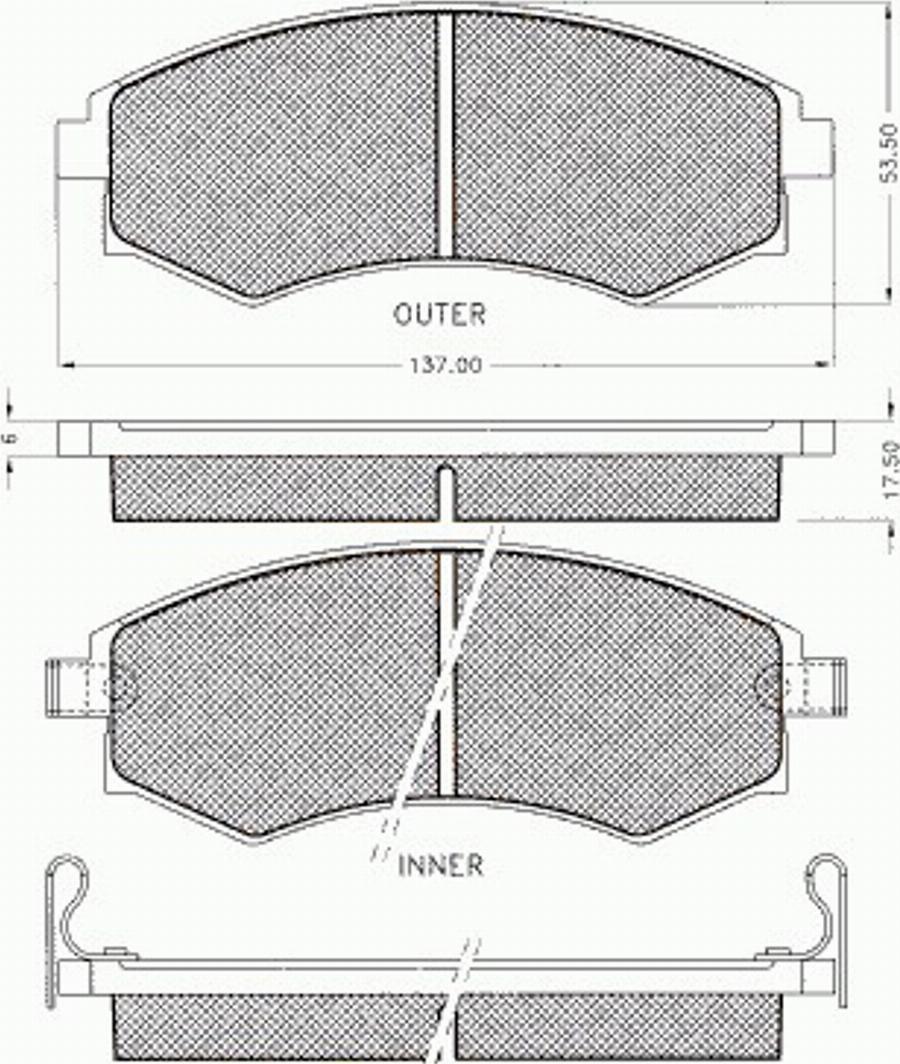 Pex 7496 - Kit de plaquettes de frein, frein à disque cwaw.fr