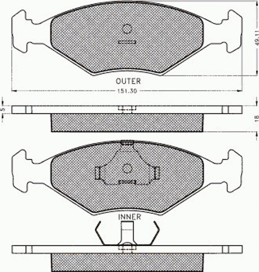 Pex 7449 - Kit de plaquettes de frein, frein à disque cwaw.fr