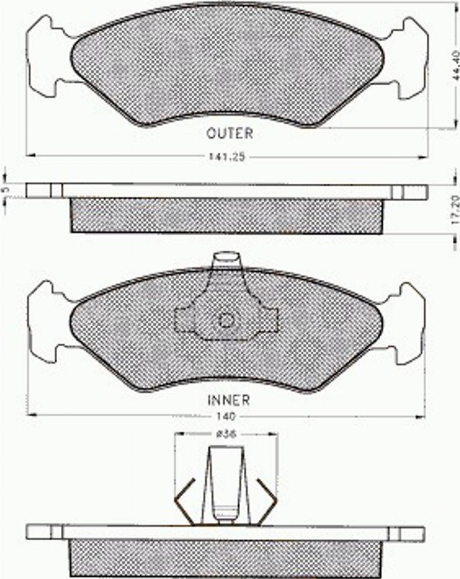 Pex 7446 - Kit de plaquettes de frein, frein à disque cwaw.fr