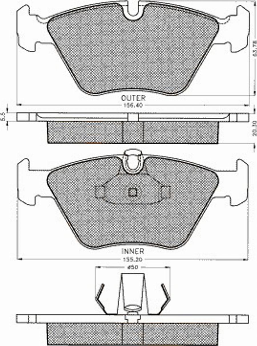 Pex 7443S - Kit de plaquettes de frein, frein à disque cwaw.fr