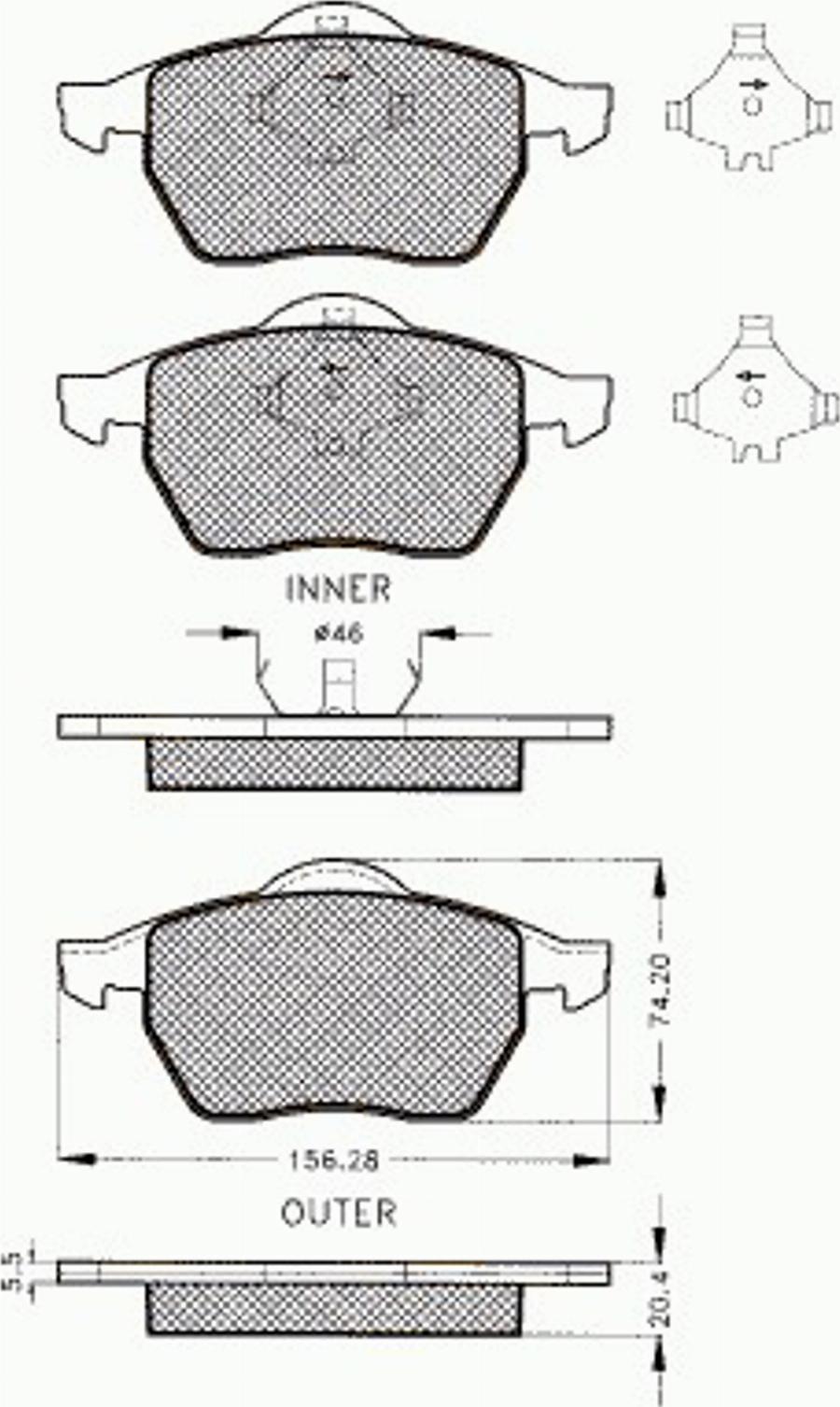 Pex 7.442 - Kit de plaquettes de frein, frein à disque cwaw.fr