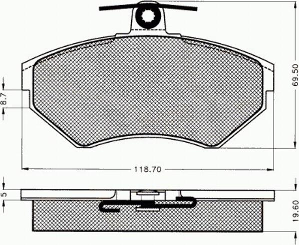 Pex 7455 - Kit de plaquettes de frein, frein à disque cwaw.fr