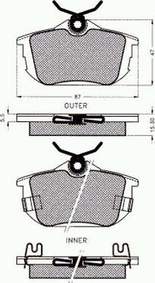 Pex 7.458 - Kit de plaquettes de frein, frein à disque cwaw.fr