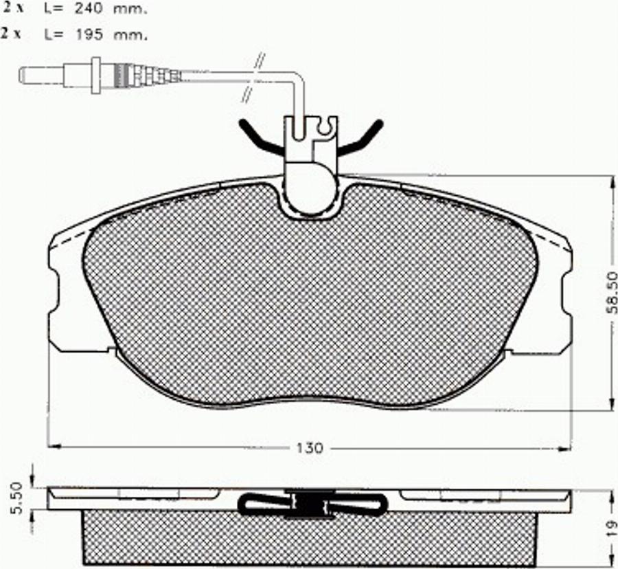 Pex 7400 - Kit de plaquettes de frein, frein à disque cwaw.fr