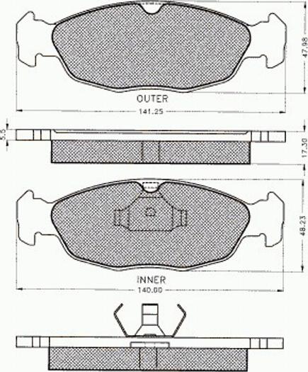 Pex 7.408 - Kit de plaquettes de frein, frein à disque cwaw.fr