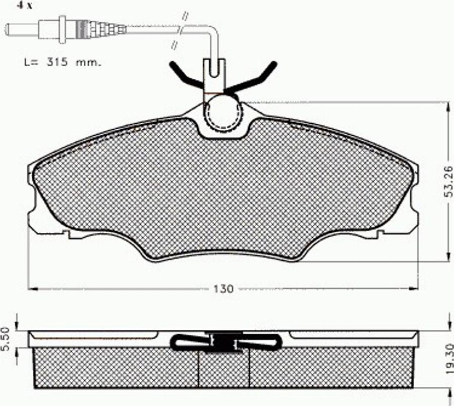 Pex 7419 - Kit de plaquettes de frein, frein à disque cwaw.fr