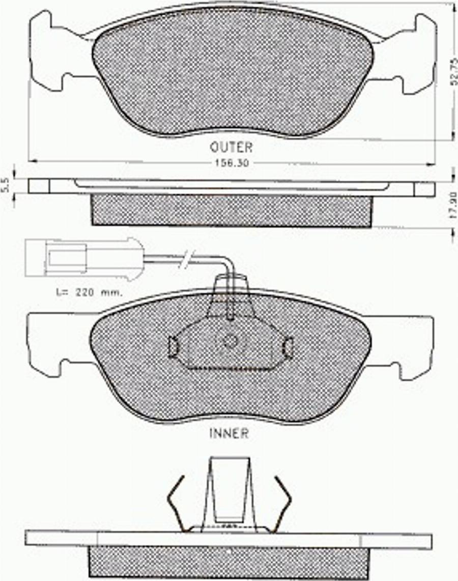 Pex 7.489 - Kit de plaquettes de frein, frein à disque cwaw.fr