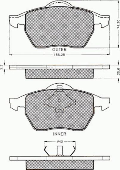 Pex 7.439 - Kit de plaquettes de frein, frein à disque cwaw.fr