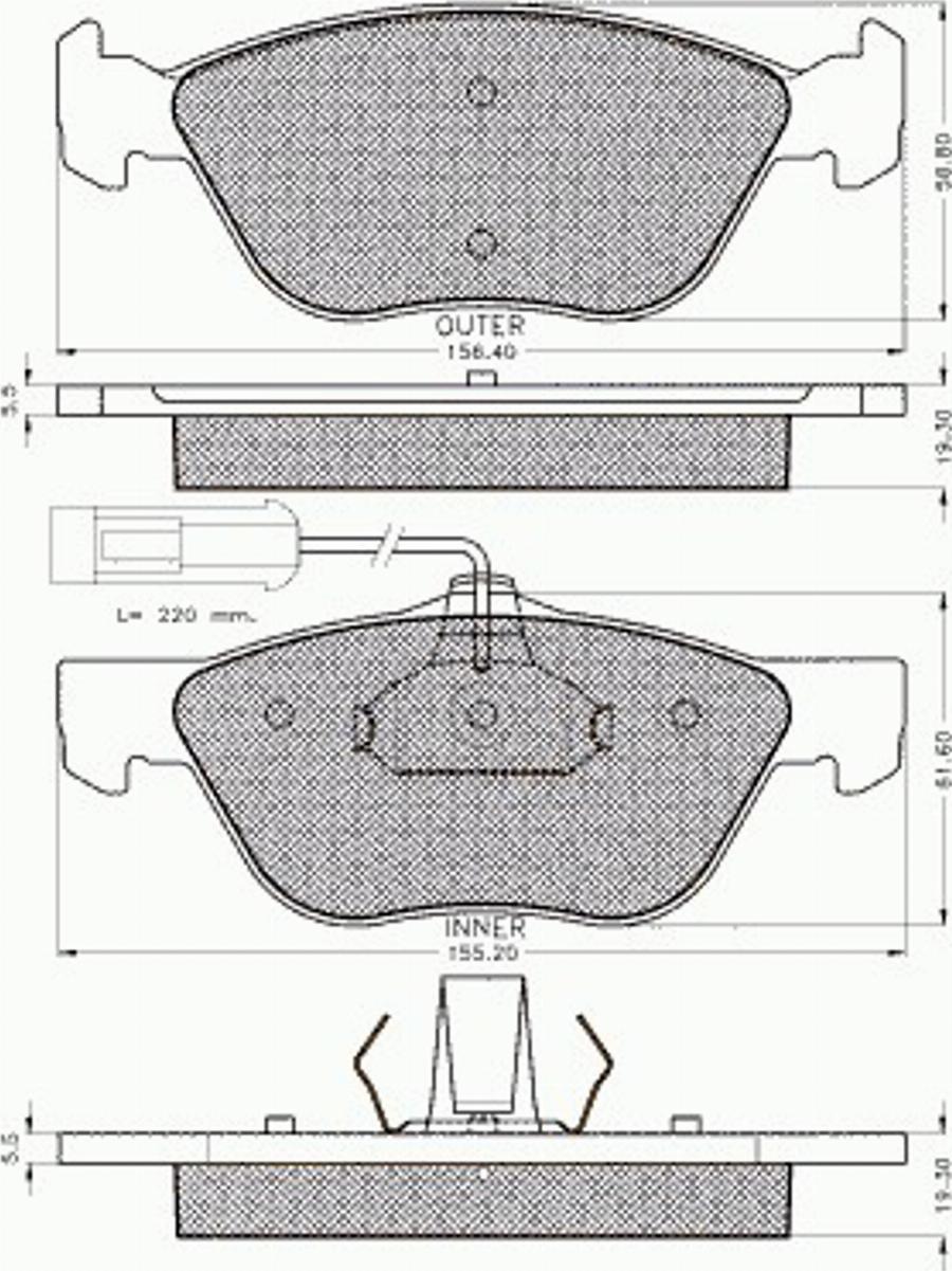 Pex 7.434 - Kit de plaquettes de frein, frein à disque cwaw.fr