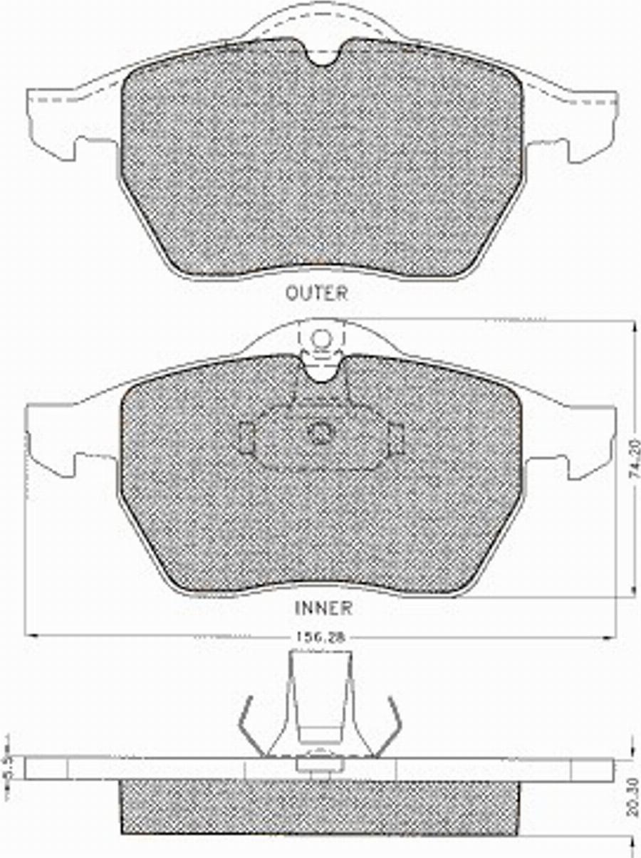 Pex 7436S - Kit de plaquettes de frein, frein à disque cwaw.fr