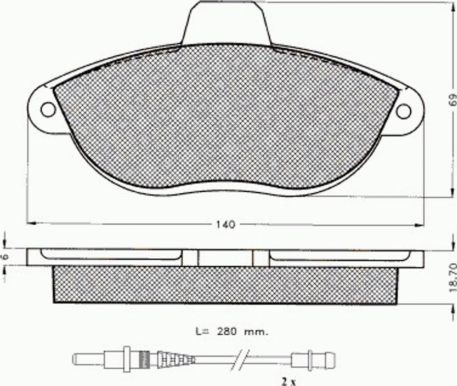 Pex 7431 - Kit de plaquettes de frein, frein à disque cwaw.fr