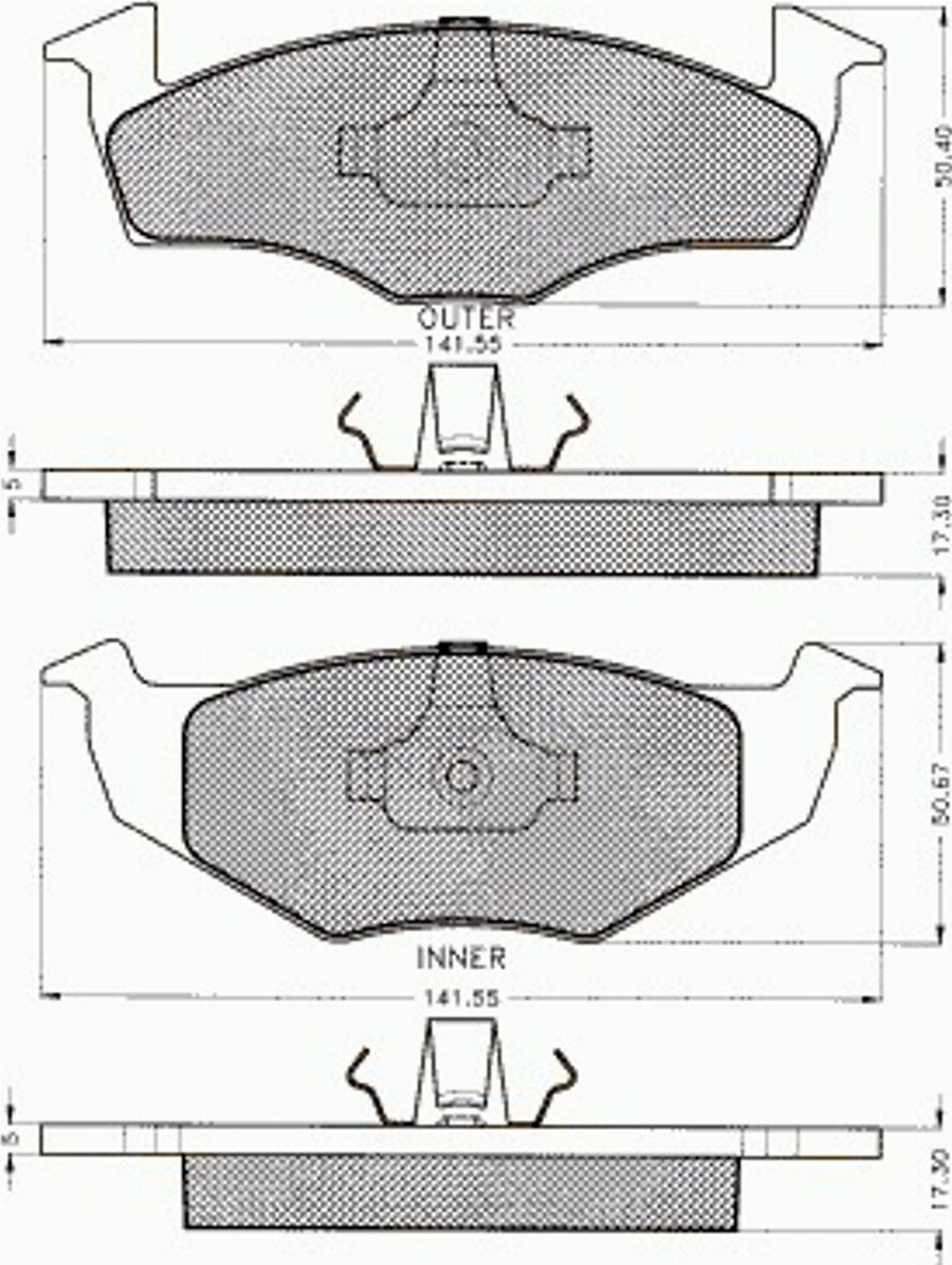 Pex 7.438 - Kit de plaquettes de frein, frein à disque cwaw.fr