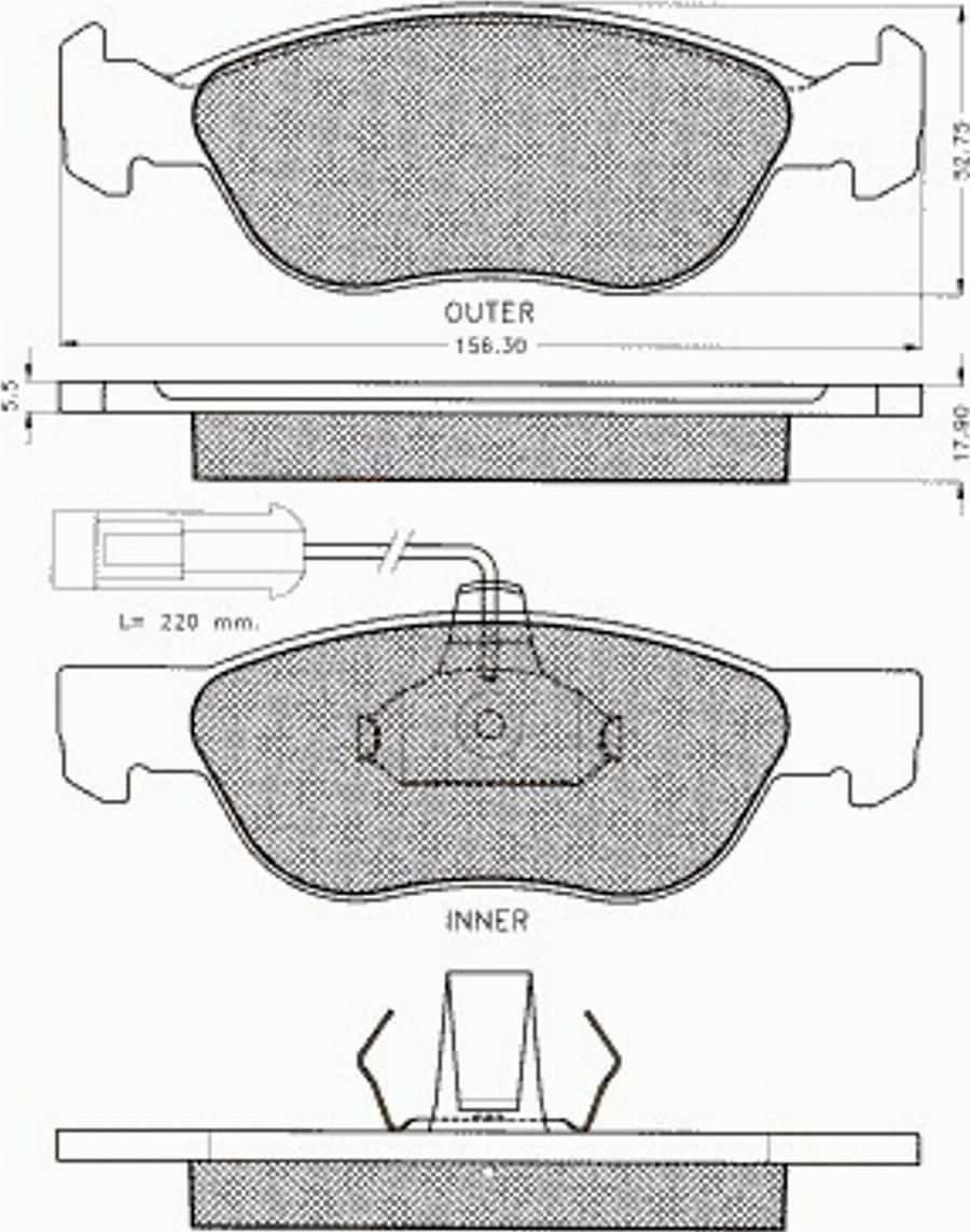 Pex 7.433 - Kit de plaquettes de frein, frein à disque cwaw.fr