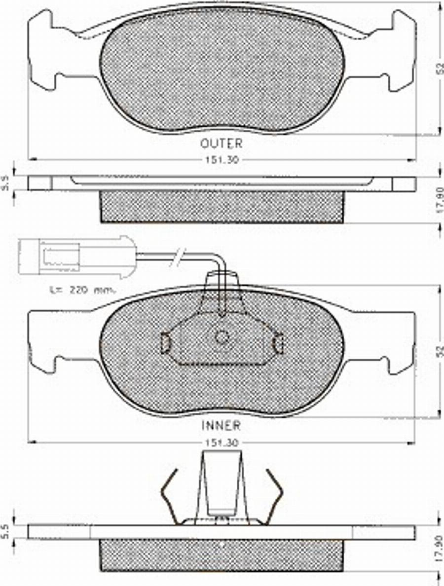 Pex 7432S - Kit de plaquettes de frein, frein à disque cwaw.fr