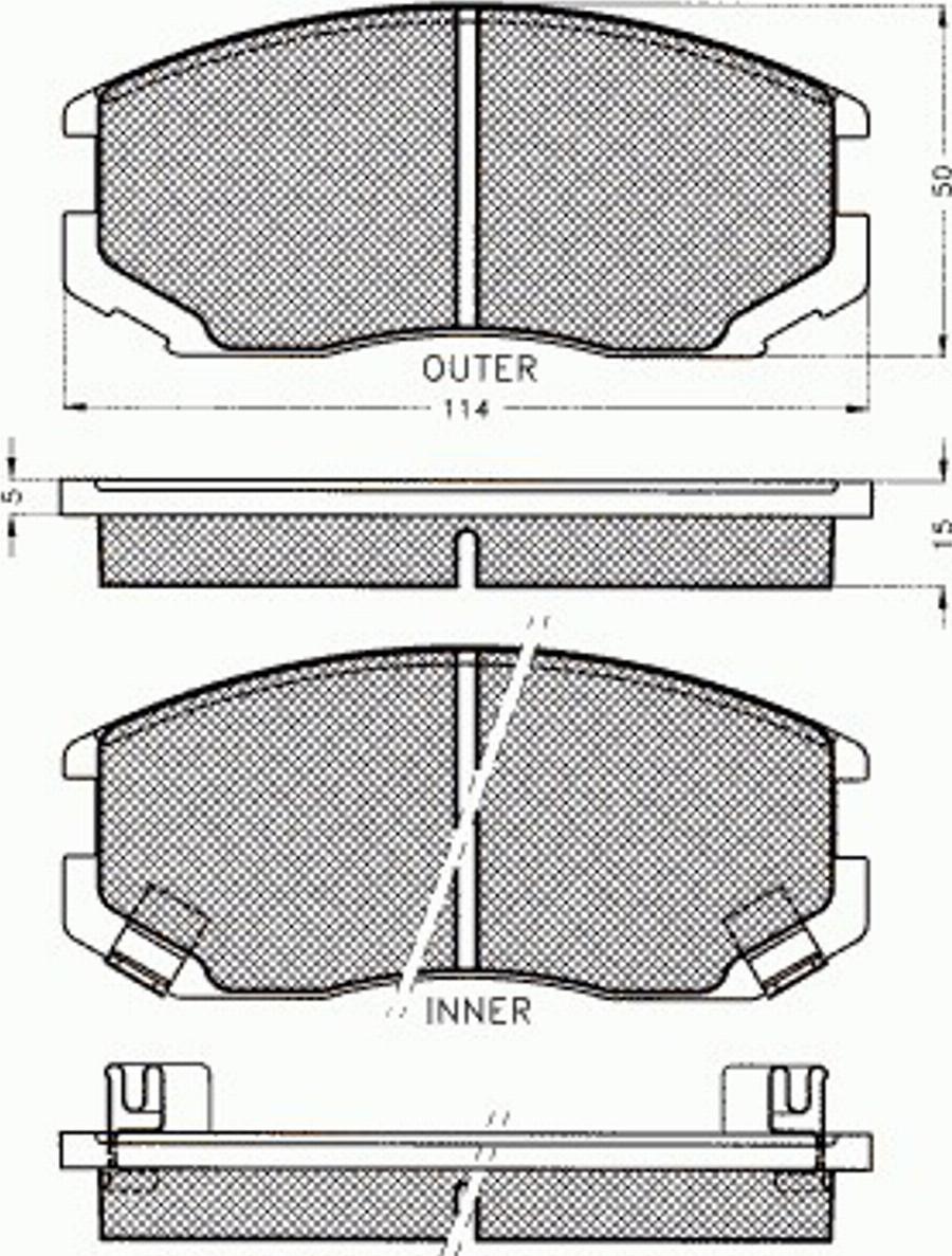 Pex 7437 - Kit de plaquettes de frein, frein à disque cwaw.fr