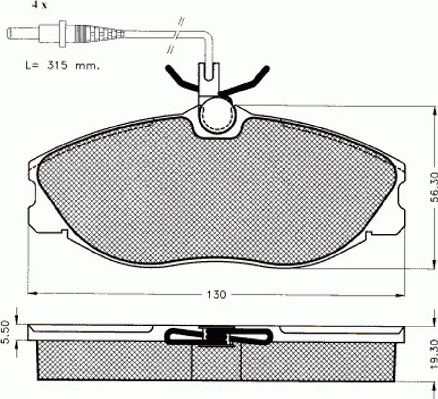 Pex 7420 - Kit de plaquettes de frein, frein à disque cwaw.fr