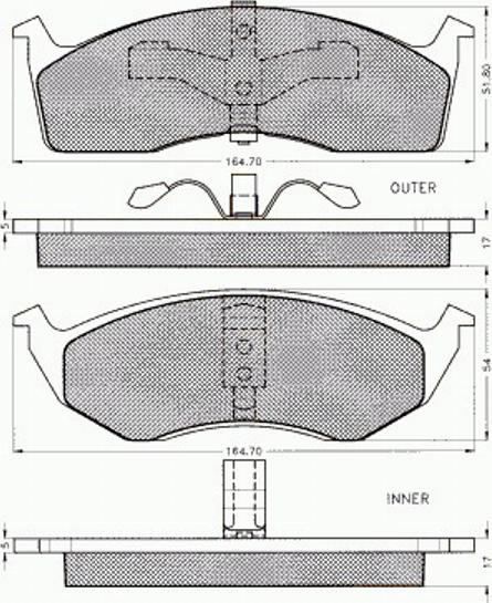 Pex 7422 - Kit de plaquettes de frein, frein à disque cwaw.fr